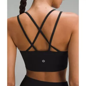 Lululemon Like a Cloud Longline Bra Black B/C Cup Light Support Yoga Gym Size 4