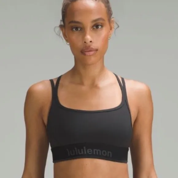 Lululemon Logo Train Strappy Bra Light Support