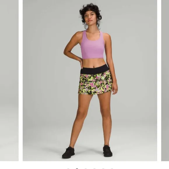 Lululemon Pace Rival Mid Rise Floral Skirt Size 4