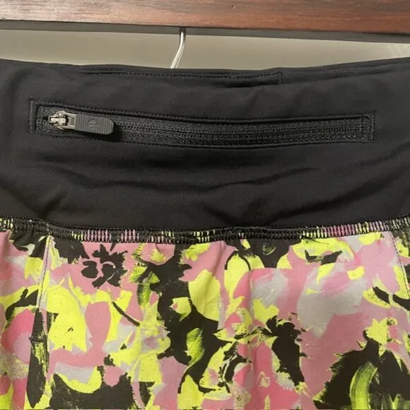 Lululemon Pace Rival Mid Rise Floral Skirt Size 4