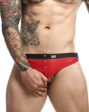 Malebasics Dmbl01 Dngeon Cockring Jockstrap Army Red