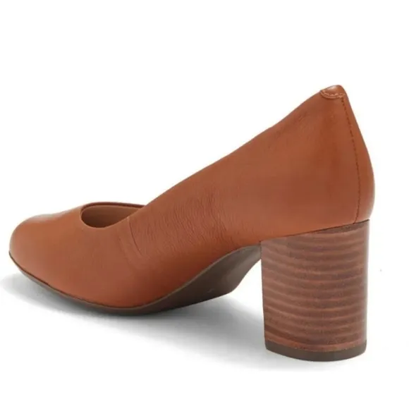 Marc Joseph New York Women's Leather Cognac Career Casual Pump Sz 10 New In Box