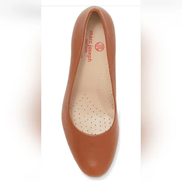 Marc Joseph New York Women's Leather Cognac Career Casual Pump Sz 10 New In Box