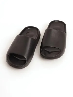 Men's Chunky Fully Moulded EVA Slide Sandal - Black