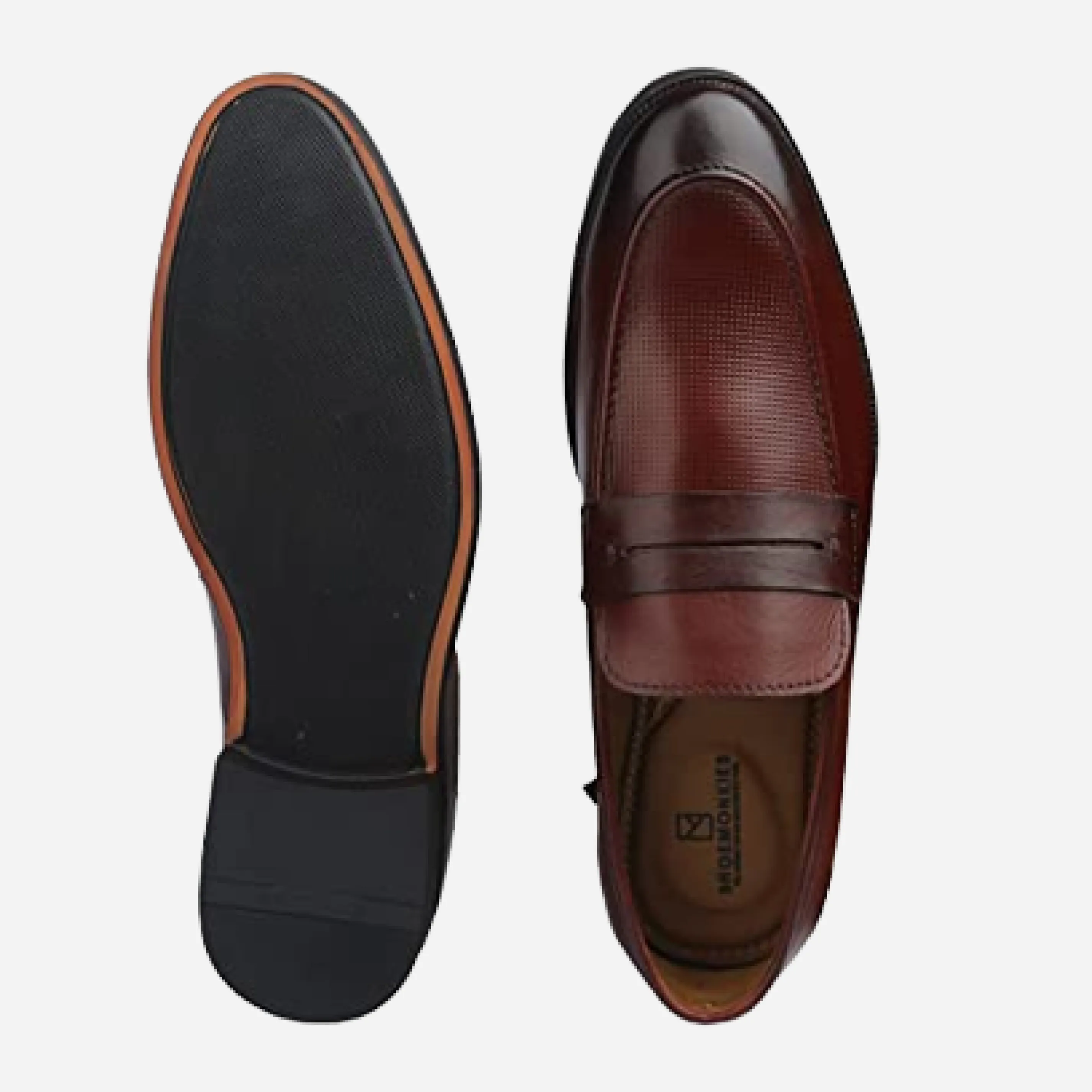 Men's Plain Moccasin Loafers - Black,Tan & Wine