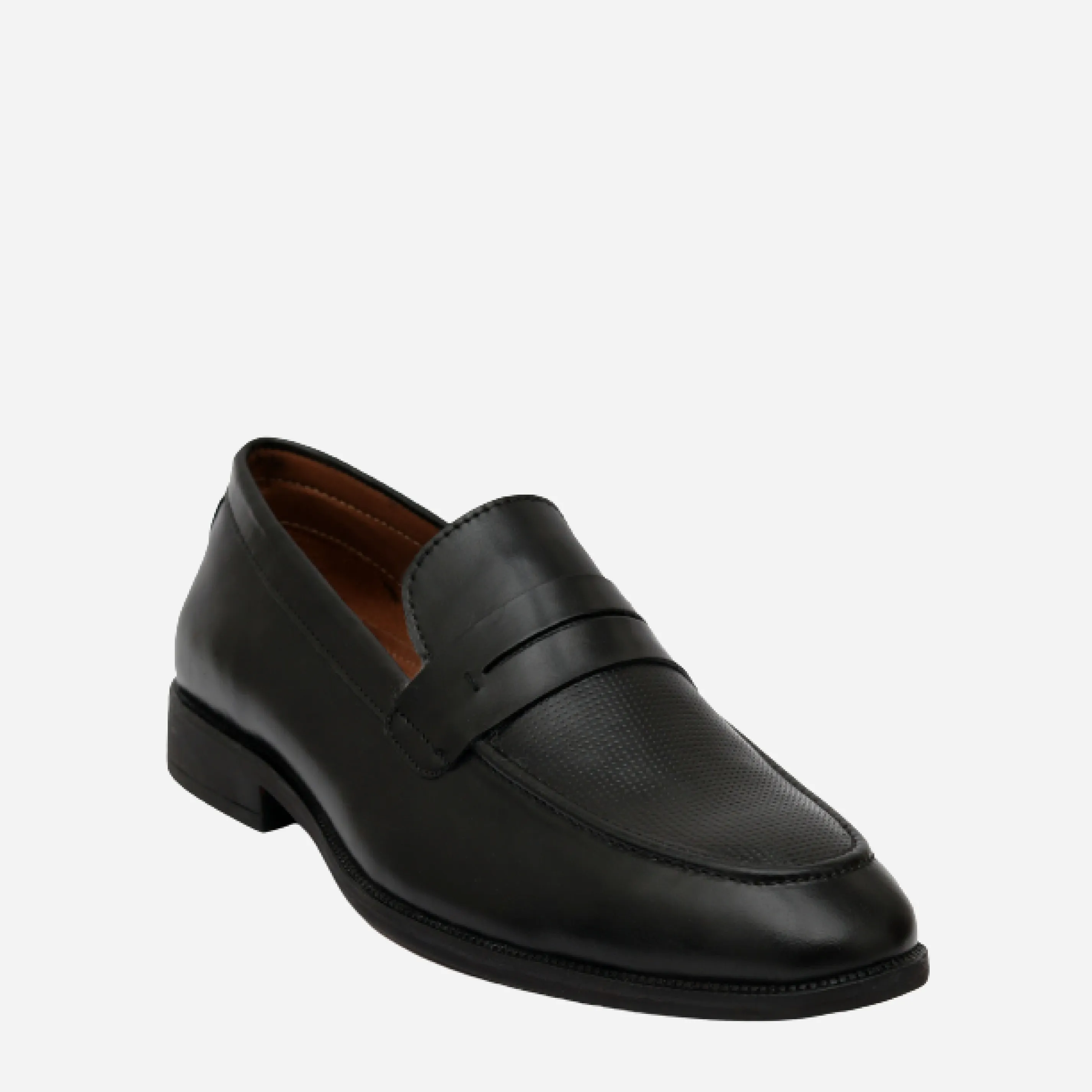 Men's Plain Moccasin Loafers - Black,Tan & Wine