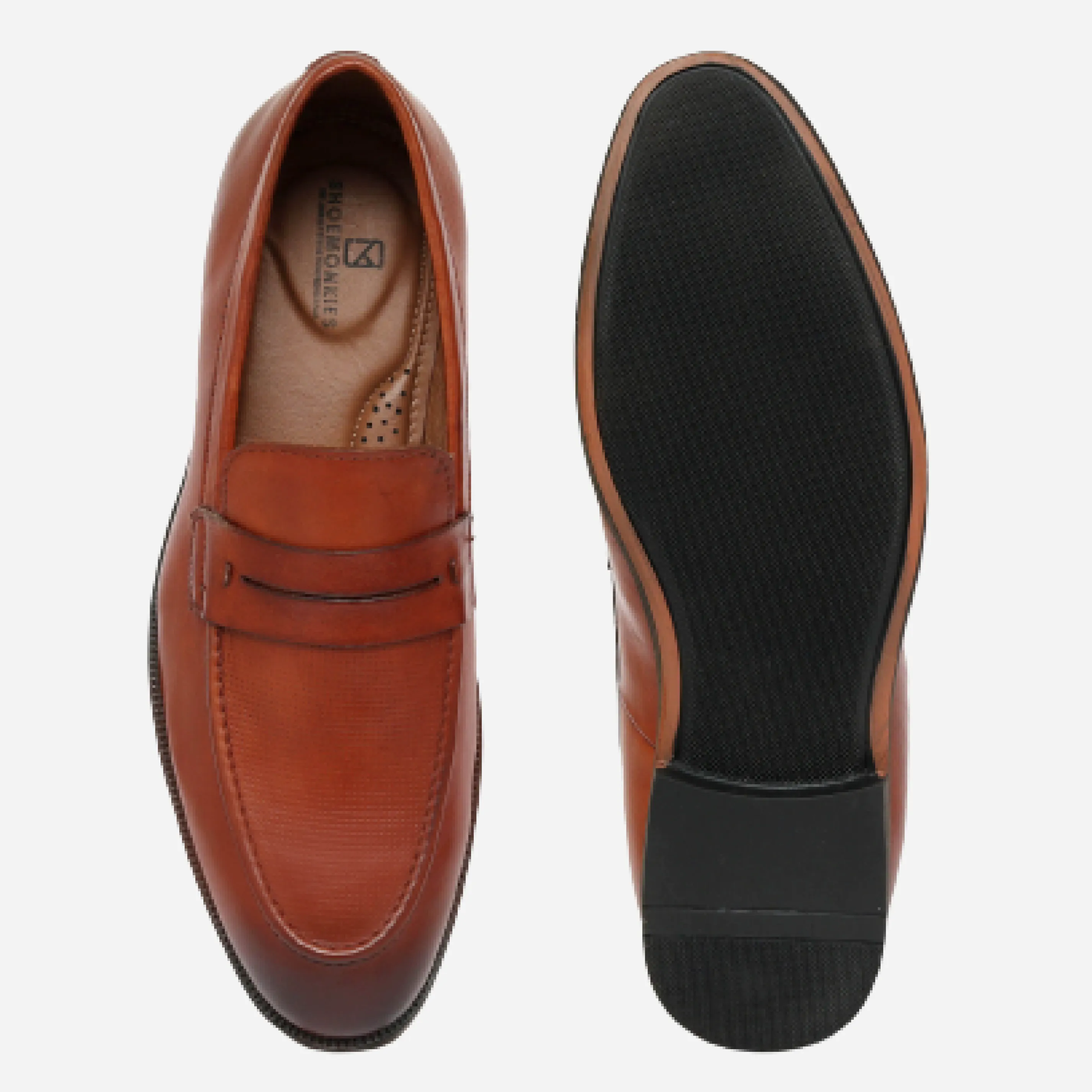 Men's Plain Moccasin Loafers - Black,Tan & Wine
