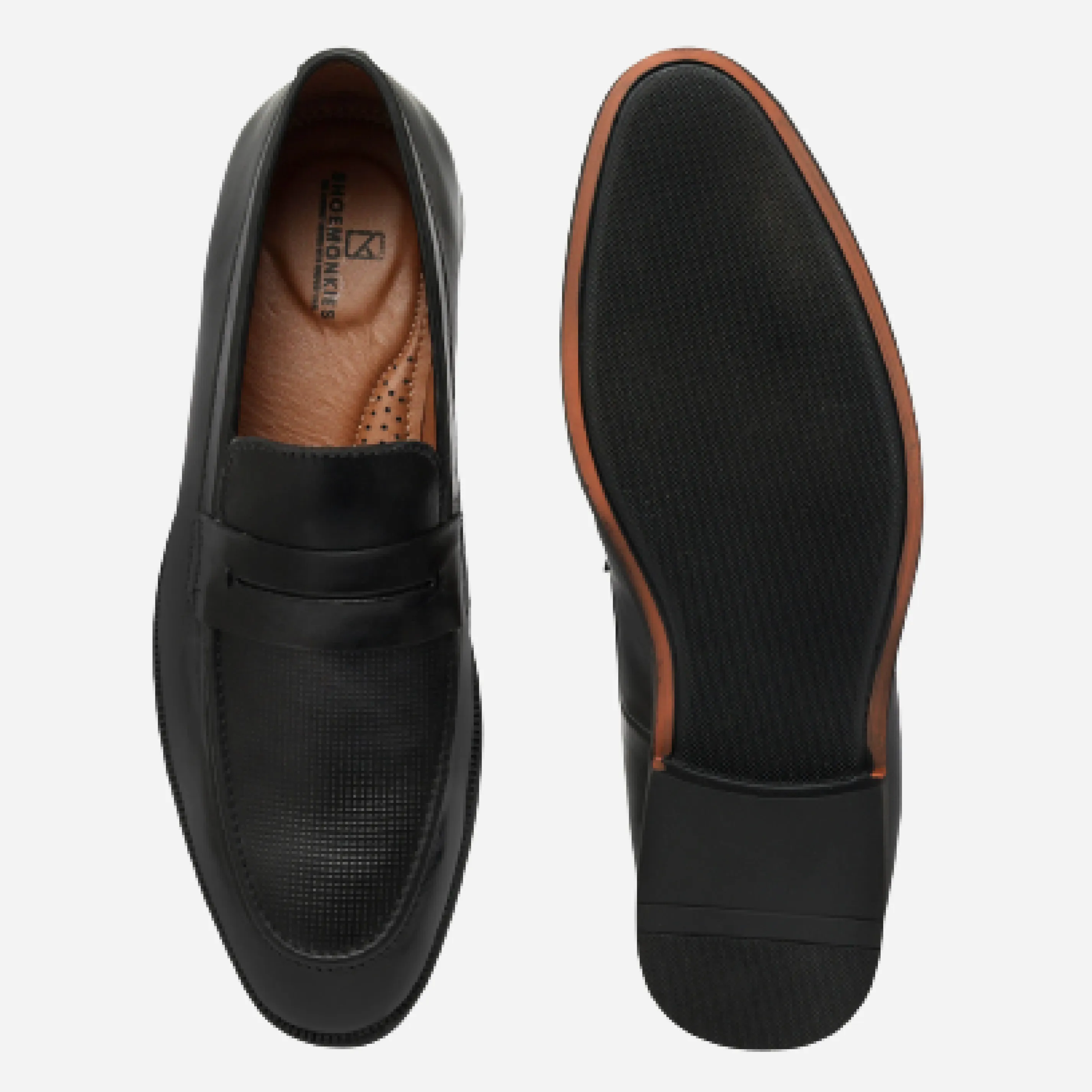 Men's Plain Moccasin Loafers - Black,Tan & Wine