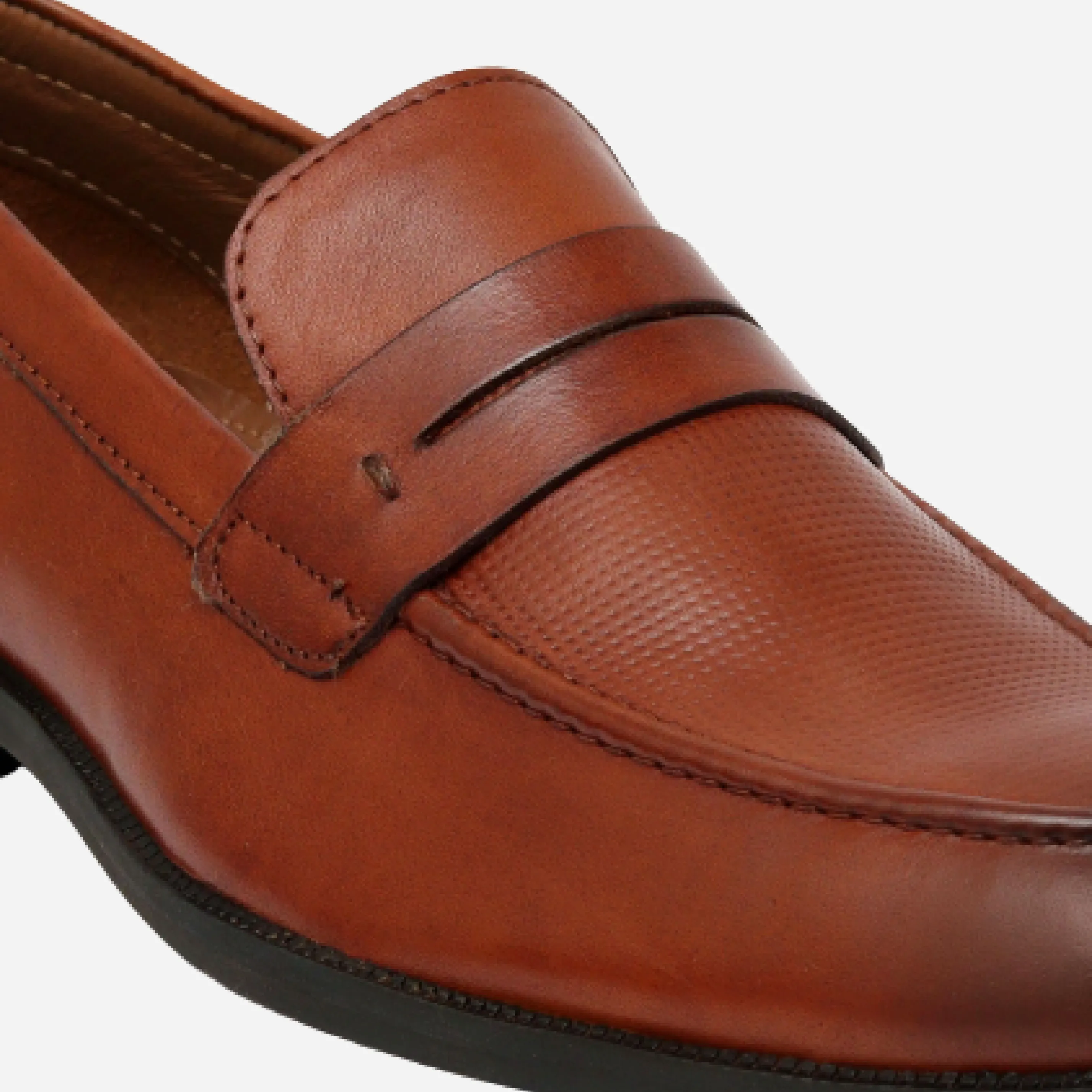 Men's Plain Moccasin Loafers - Black,Tan & Wine