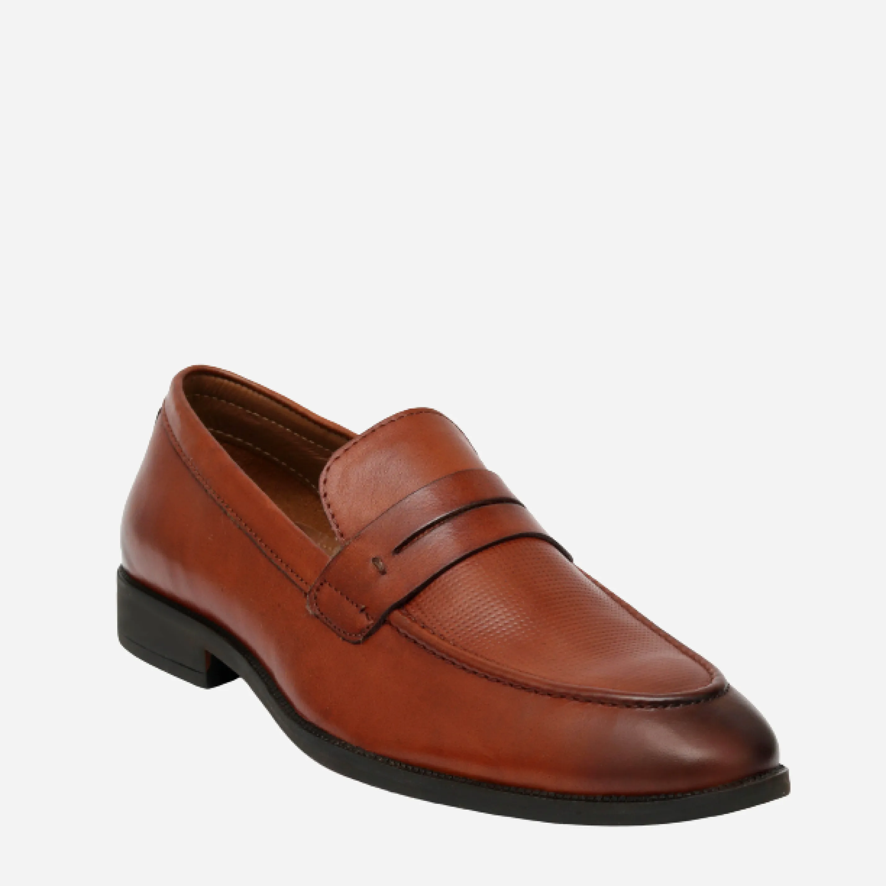 Men's Plain Moccasin Loafers - Black,Tan & Wine