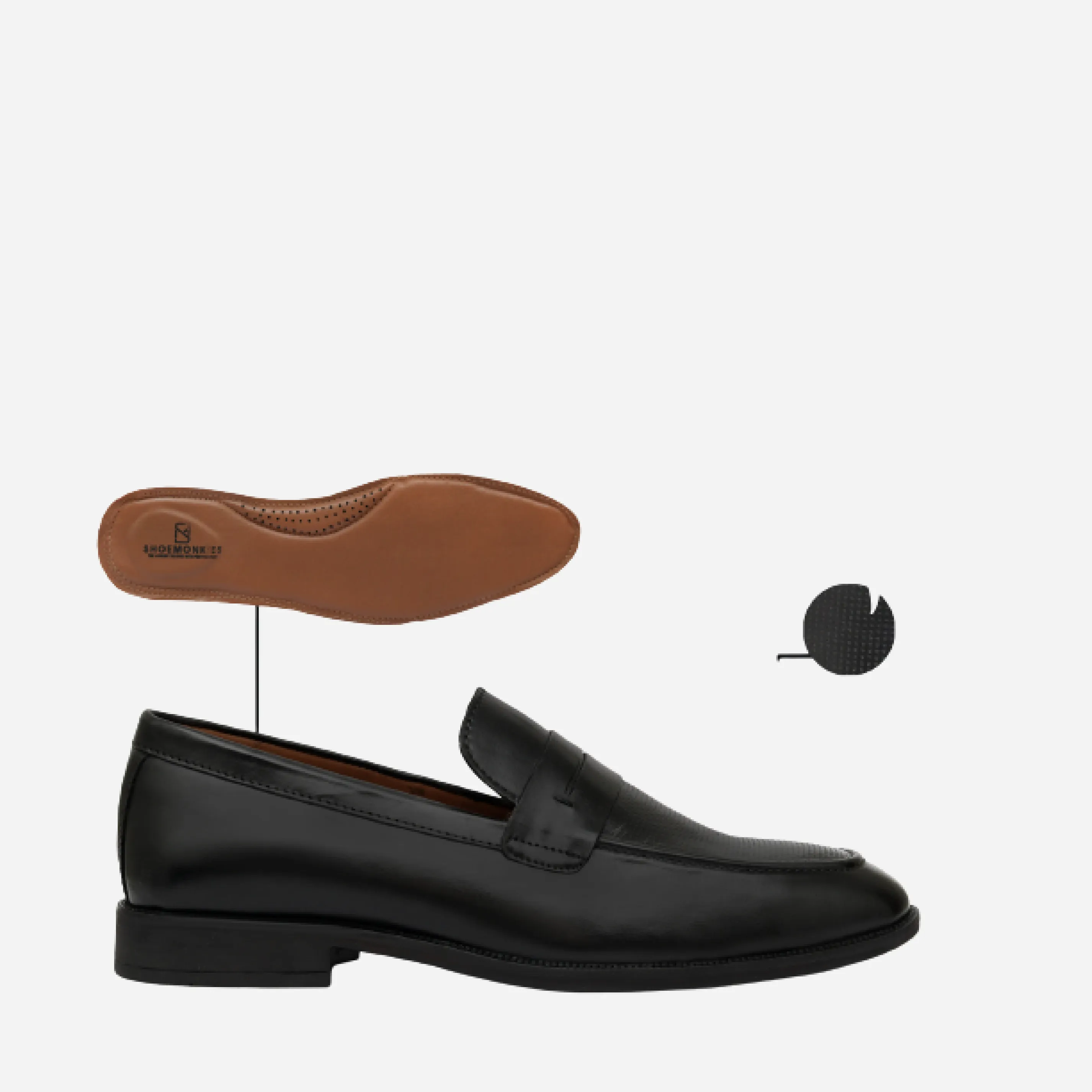 Men's Plain Moccasin Loafers - Black,Tan & Wine
