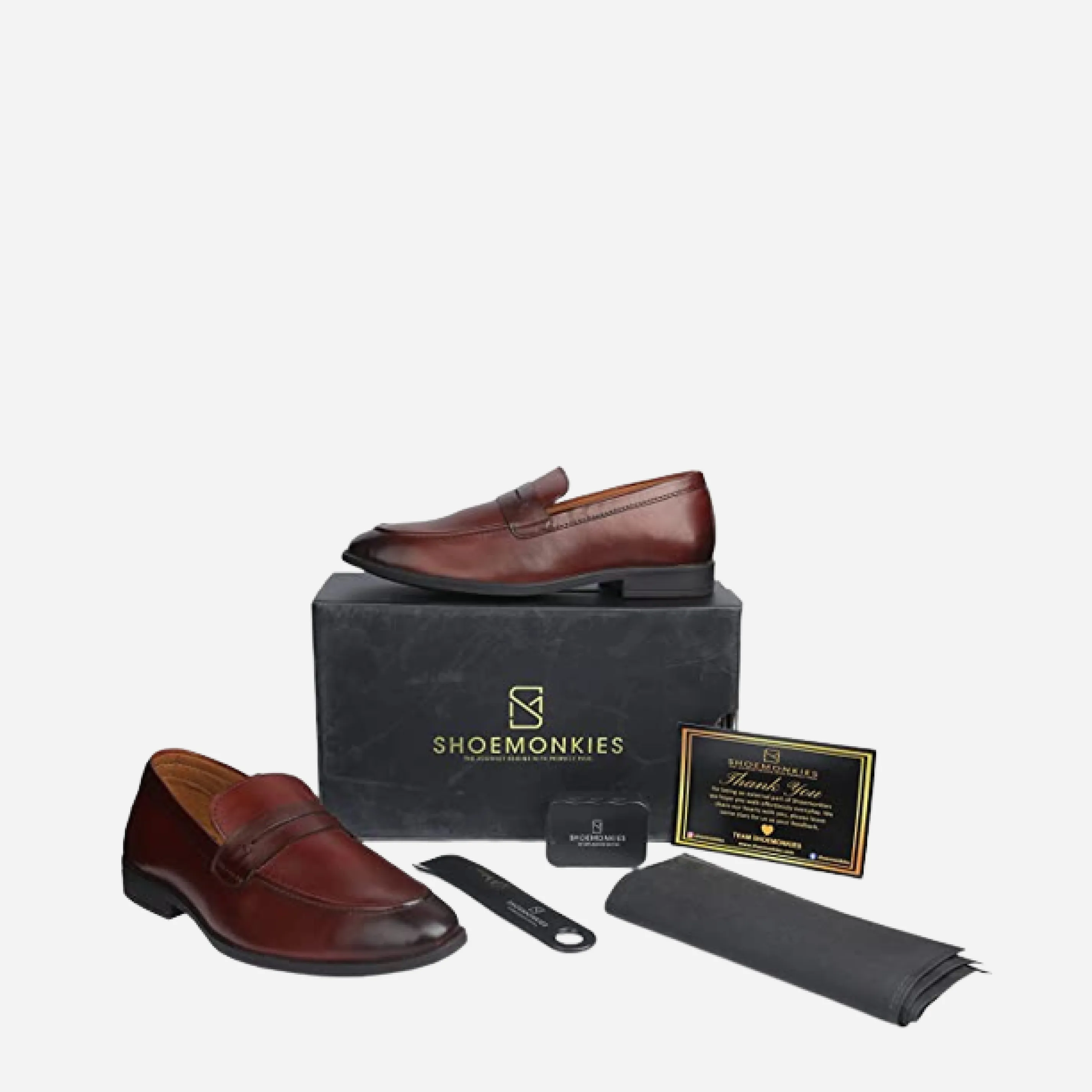 Men's Plain Moccasin Loafers - Black,Tan & Wine