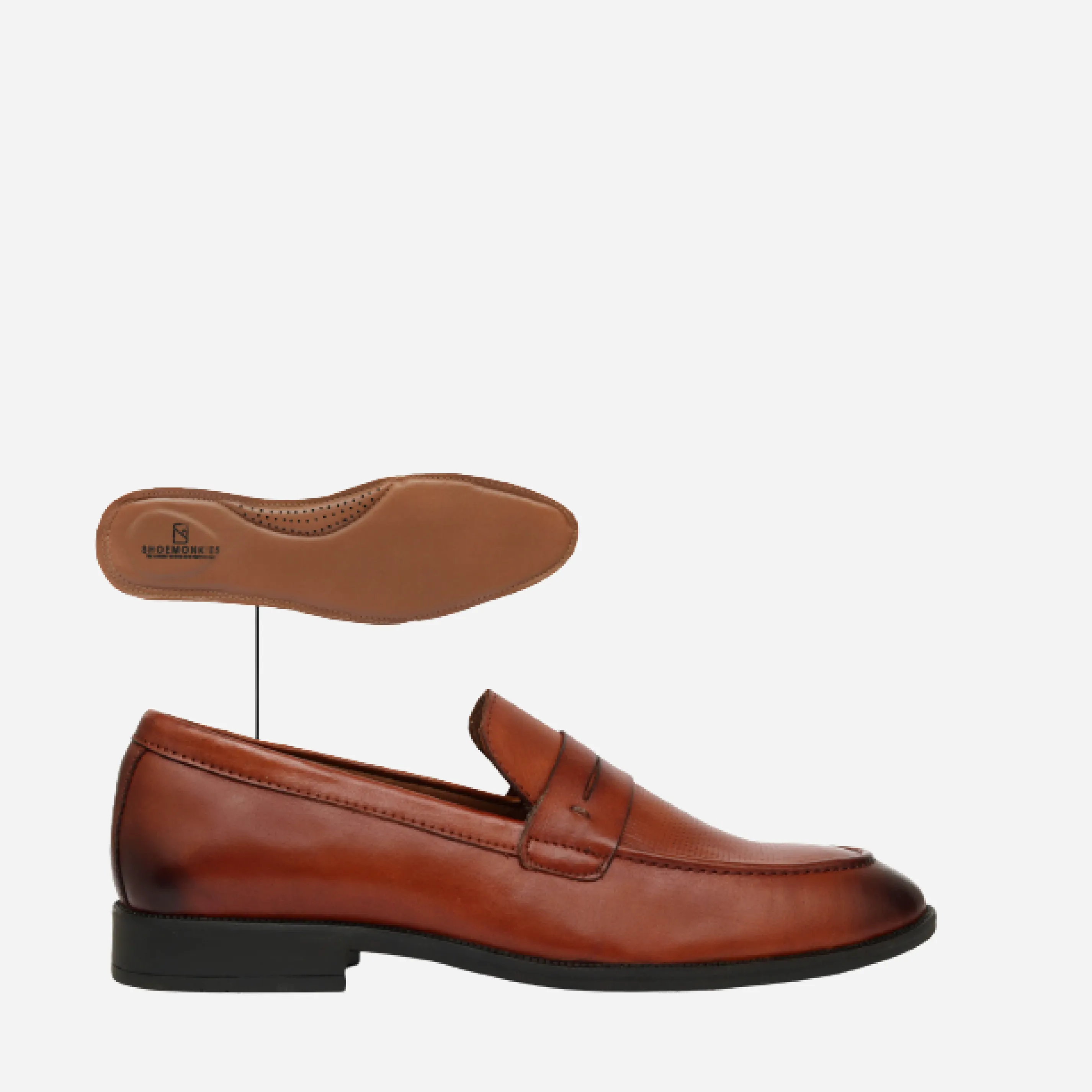 Men's Plain Moccasin Loafers - Black,Tan & Wine