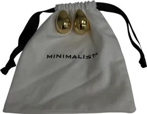 minimalista Metallic Gold Chunky Earrings One Size