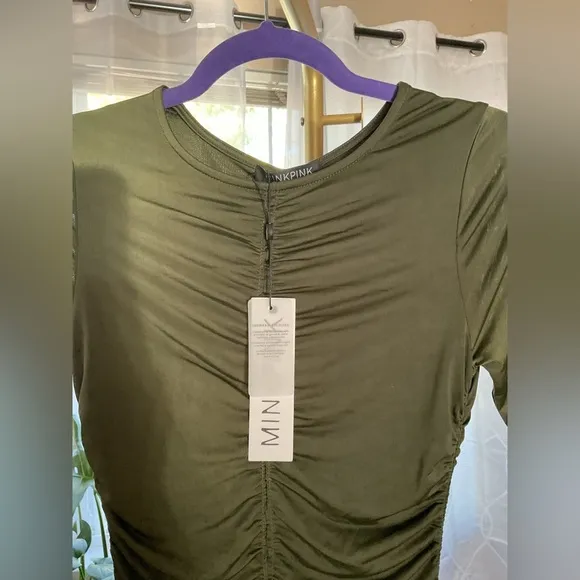 MINKPINK Willow Ruched Jersey Dress