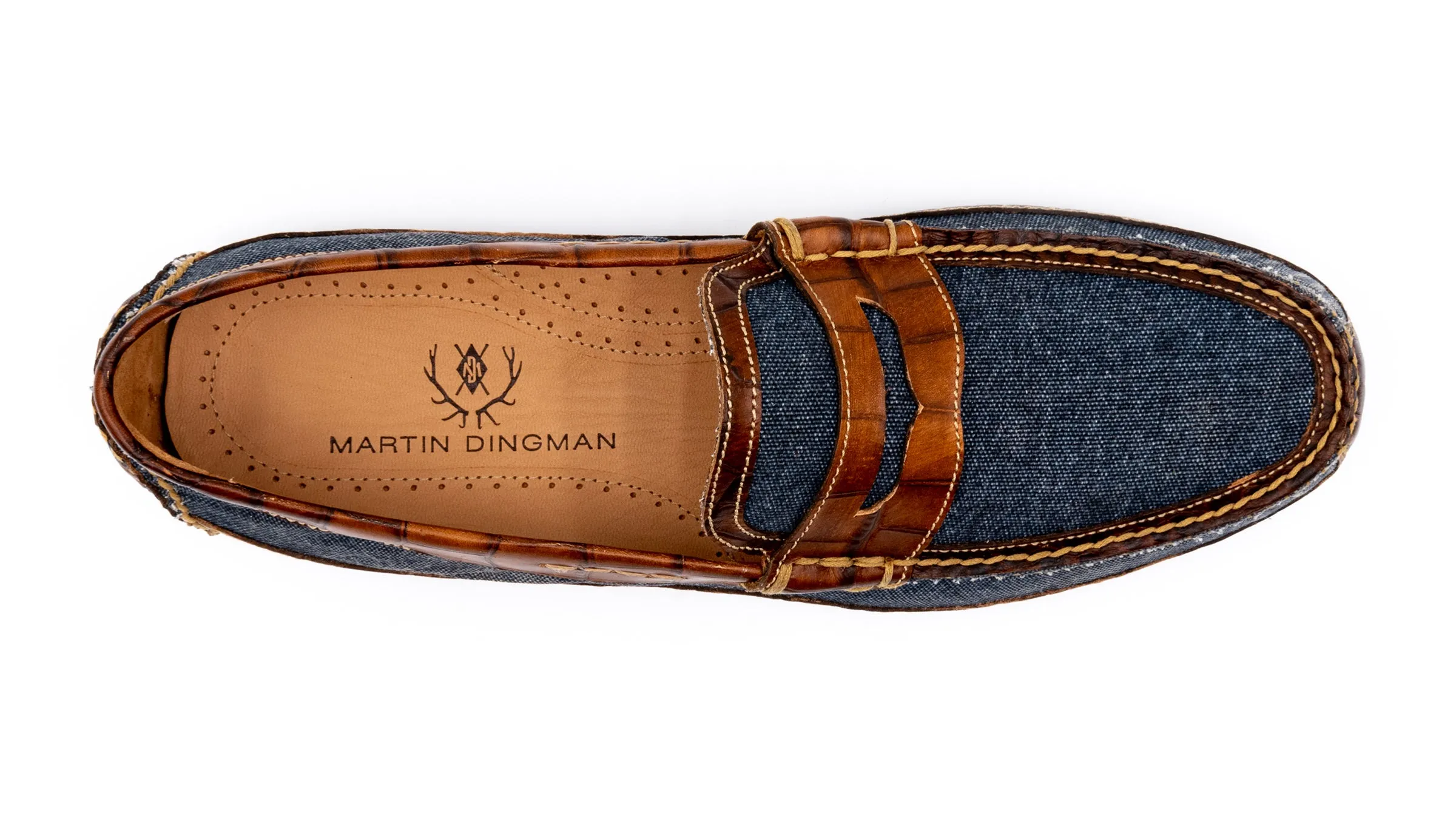 Monte Carlo Canvas Penny Driving Loafers - Indigo