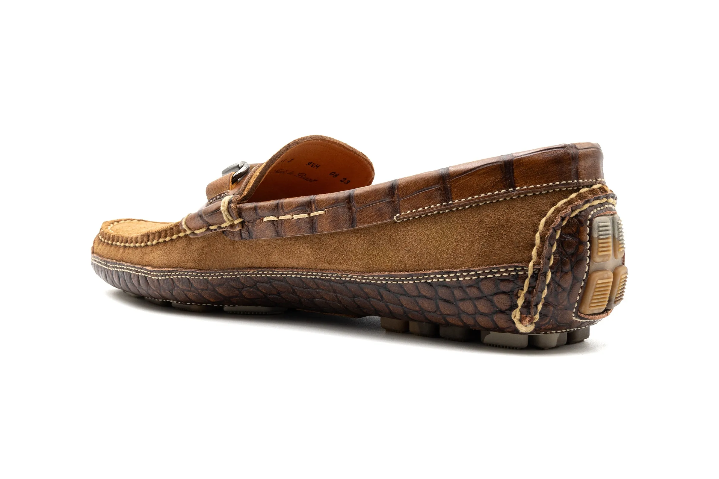 Monte Carlo Suede Horse Bit Loafers - French Roast