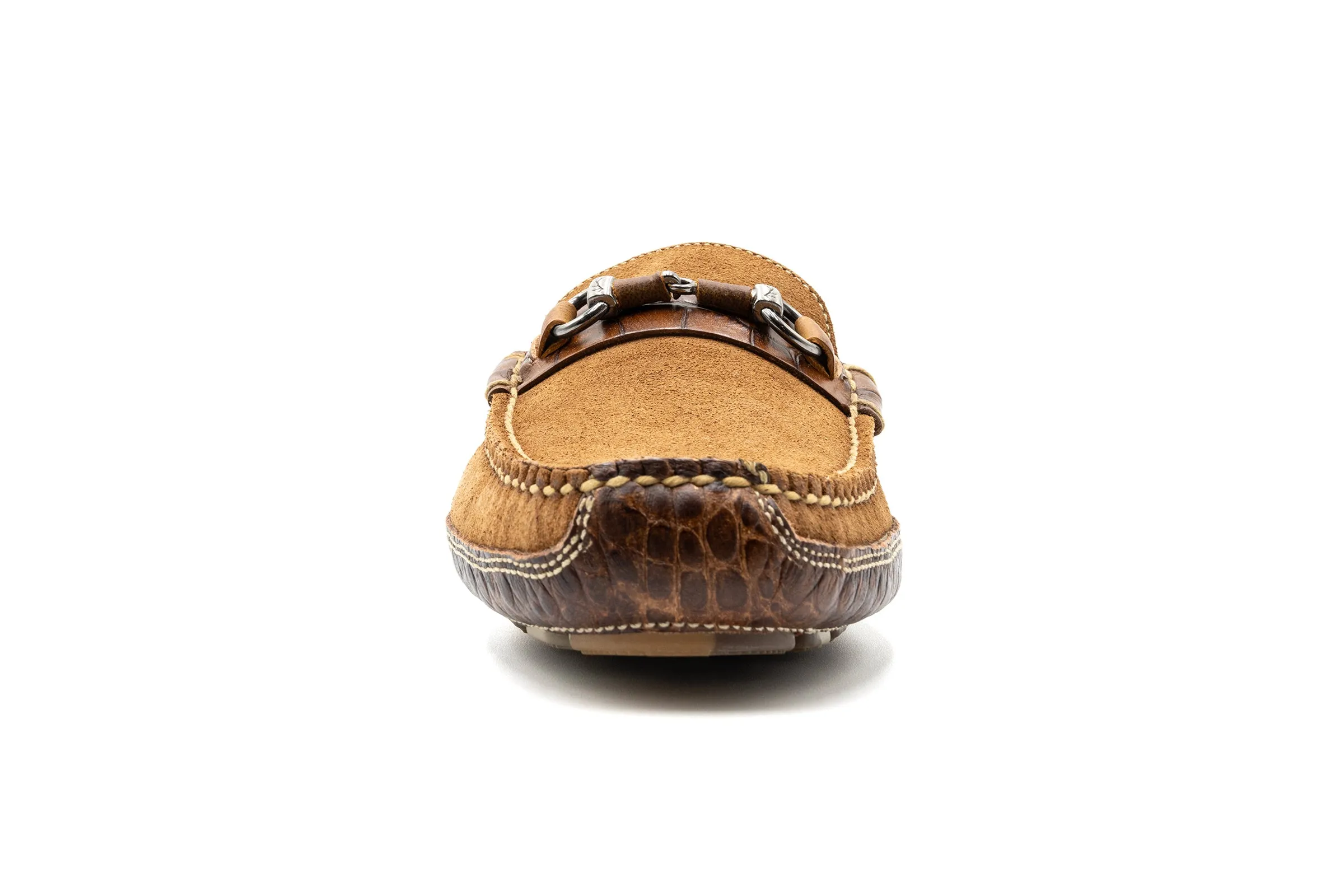 Monte Carlo Suede Horse Bit Loafers - French Roast
