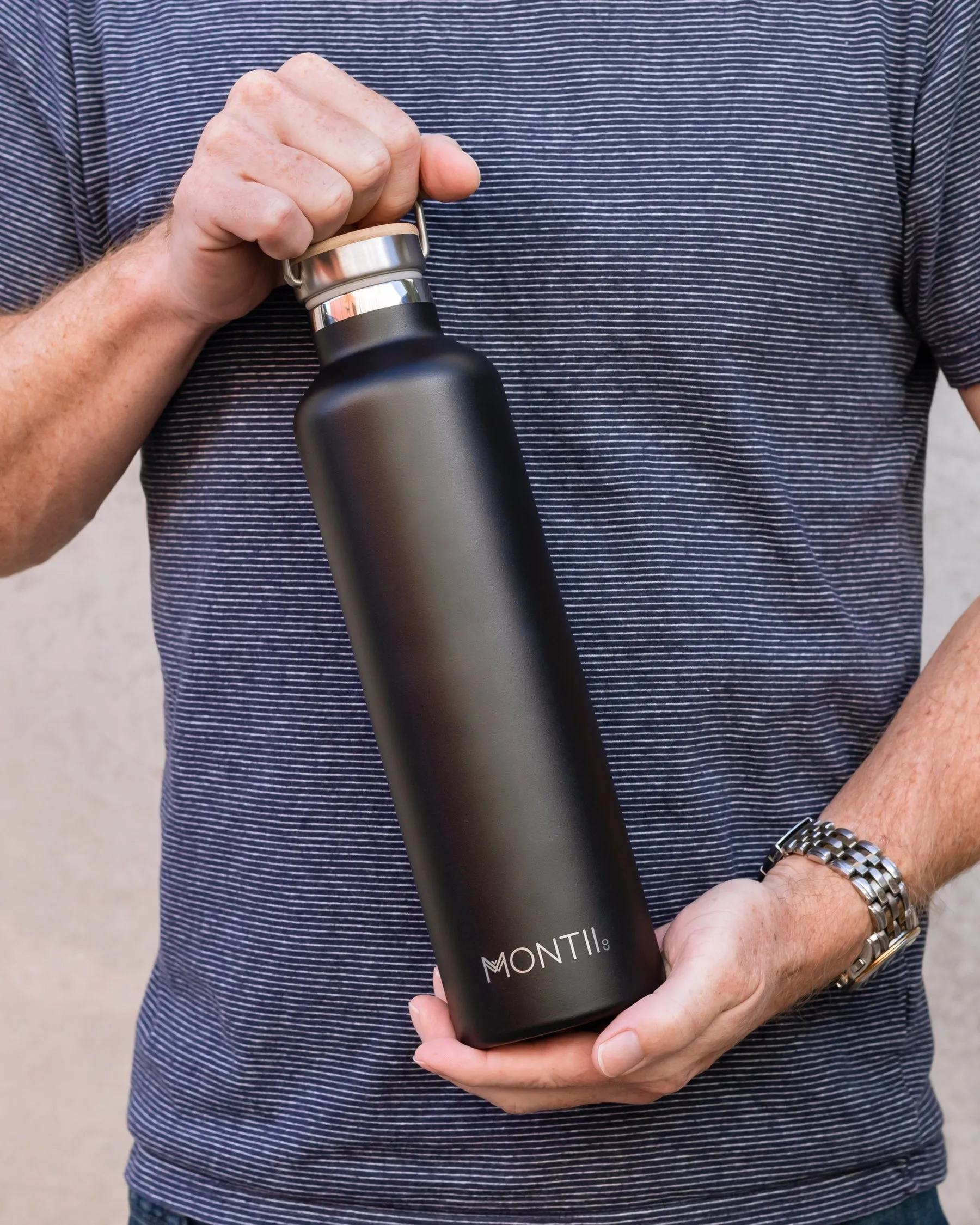 MontiiCo Mega Drink Bottle - Coal 1 Litre