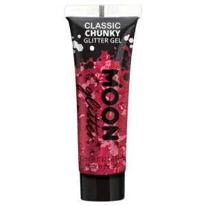 Moon Glitter Classic Chunky Glitter Gel, Red