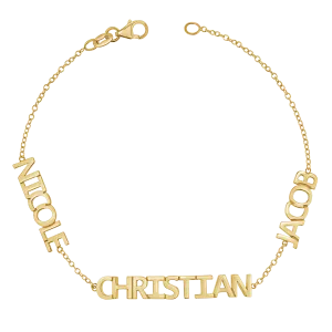 Multi Block Letter Name Bracelet