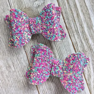 Mystical Chunky Glitter Bow 2.5"