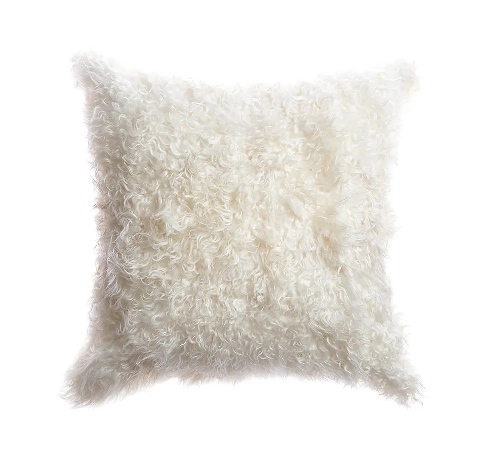 Natural Goat Skin Lumbar Pillow