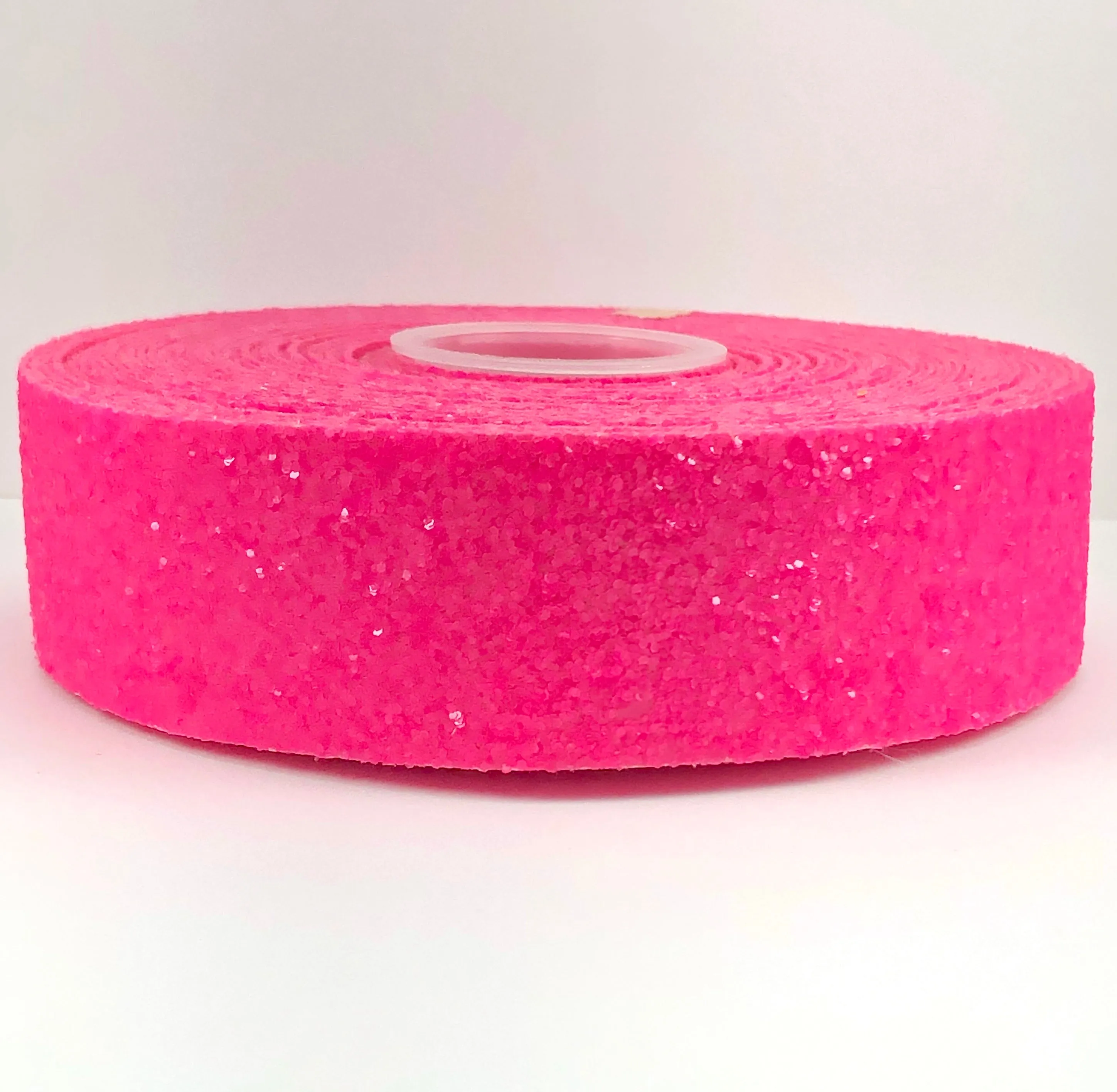 Neon Pink Chunky 1.5" Glitter Ribbon