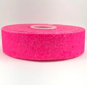 Neon Pink Chunky 1.5" Glitter Ribbon