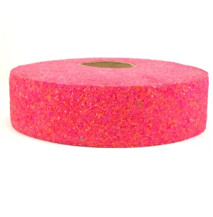 Neon Pink with Orange Chunky 1.5" Glitter Ribbon