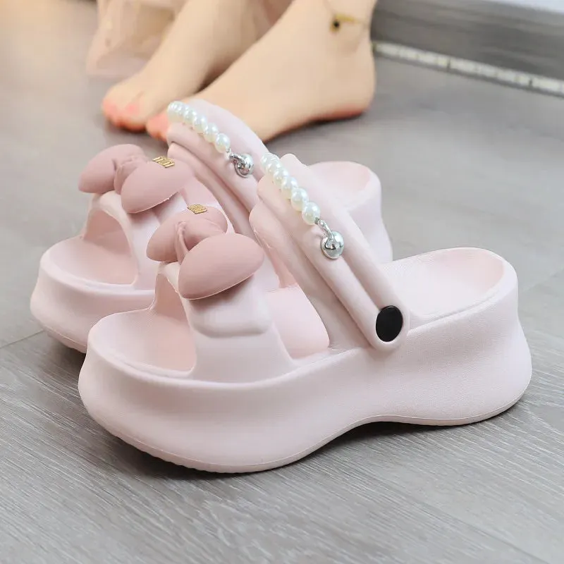 New 5.5cm platform slipper women chunky beach sandal