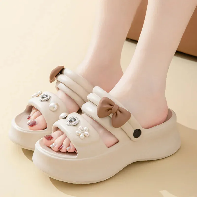 New 5.5cm platform slipper women chunky beach sandal