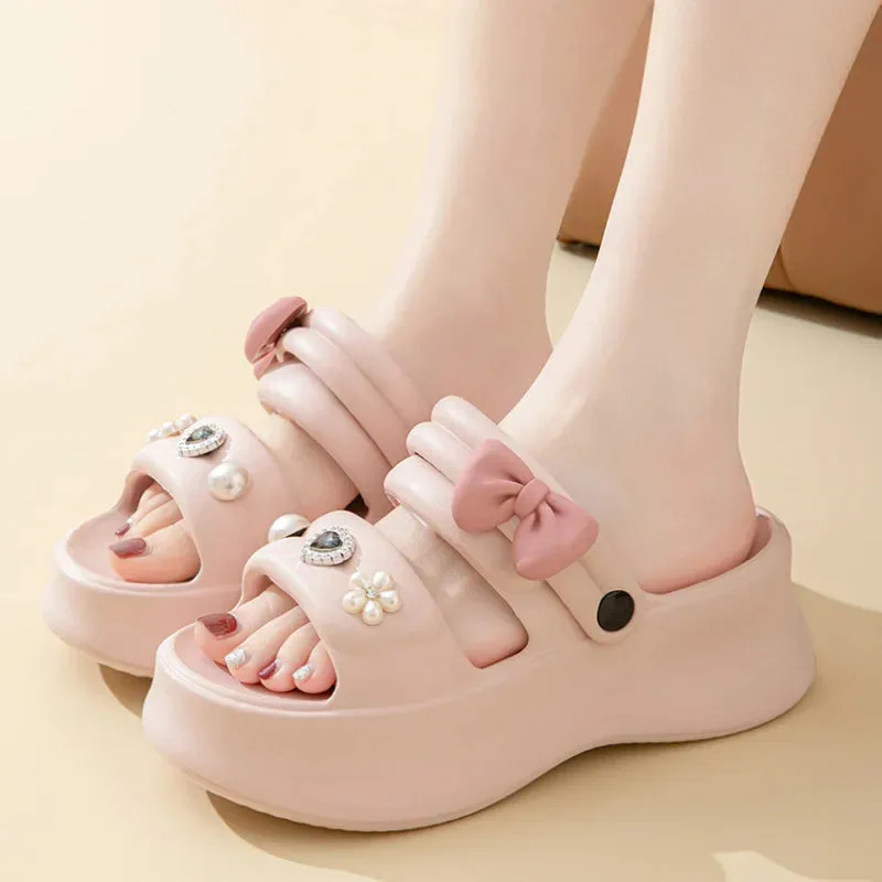New 5.5cm platform slipper women chunky beach sandal