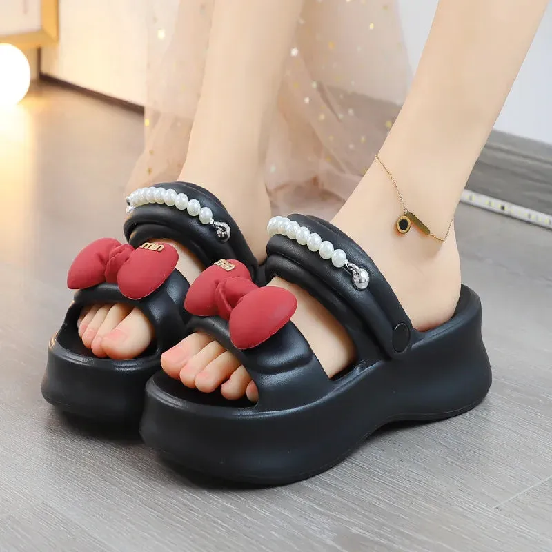 New 5.5cm platform slipper women chunky beach sandal