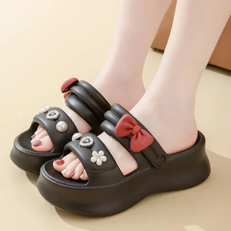 New 5.5cm platform slipper women chunky beach sandal