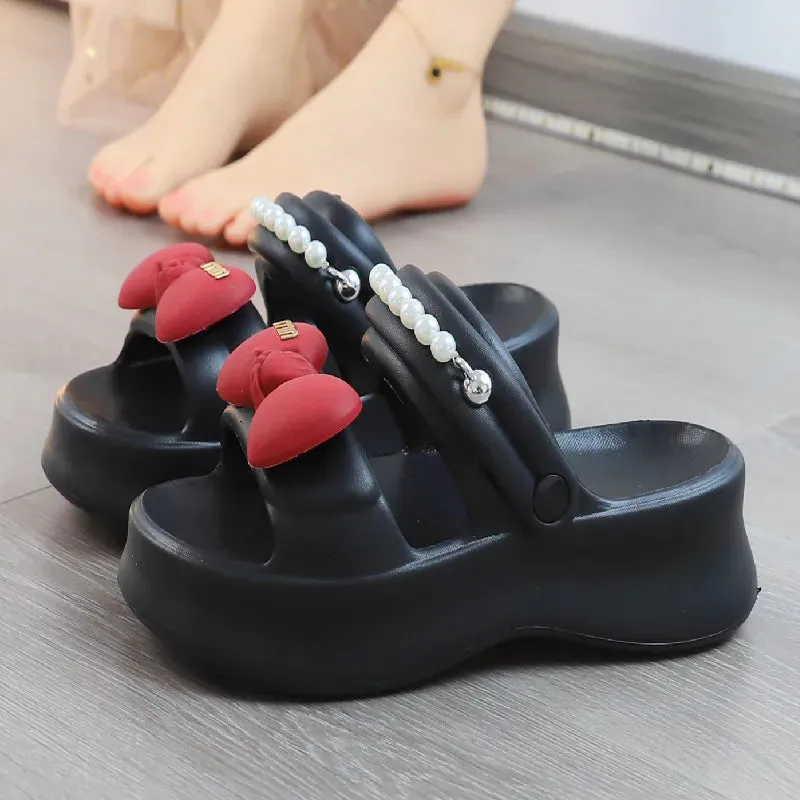 New 5.5cm platform slipper women chunky beach sandal