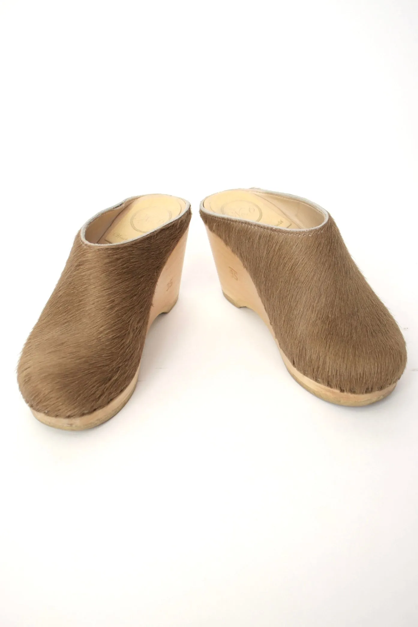 No. 6 Ponyhair Wedge Clogs