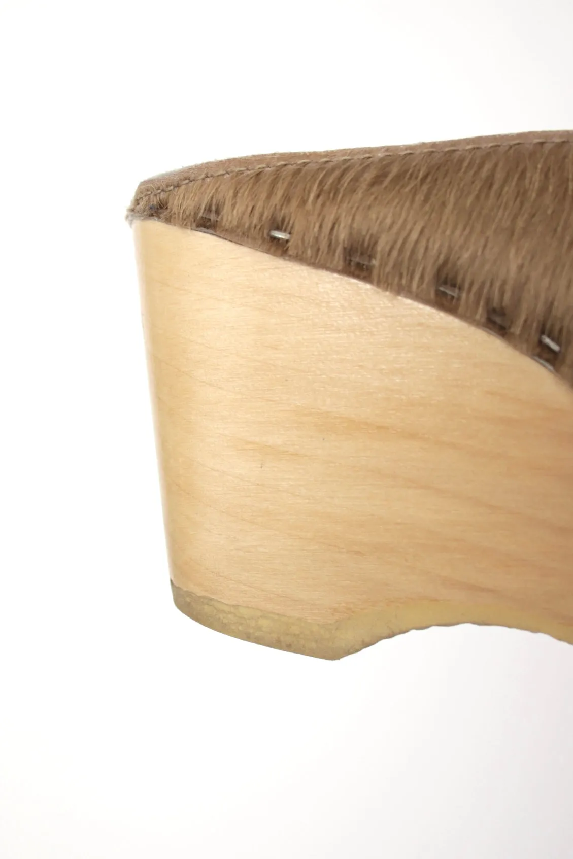 No. 6 Ponyhair Wedge Clogs