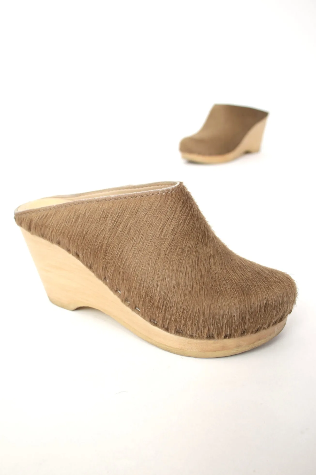 No. 6 Ponyhair Wedge Clogs