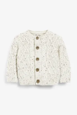 Oatmeal Chunky Cable Cardigan