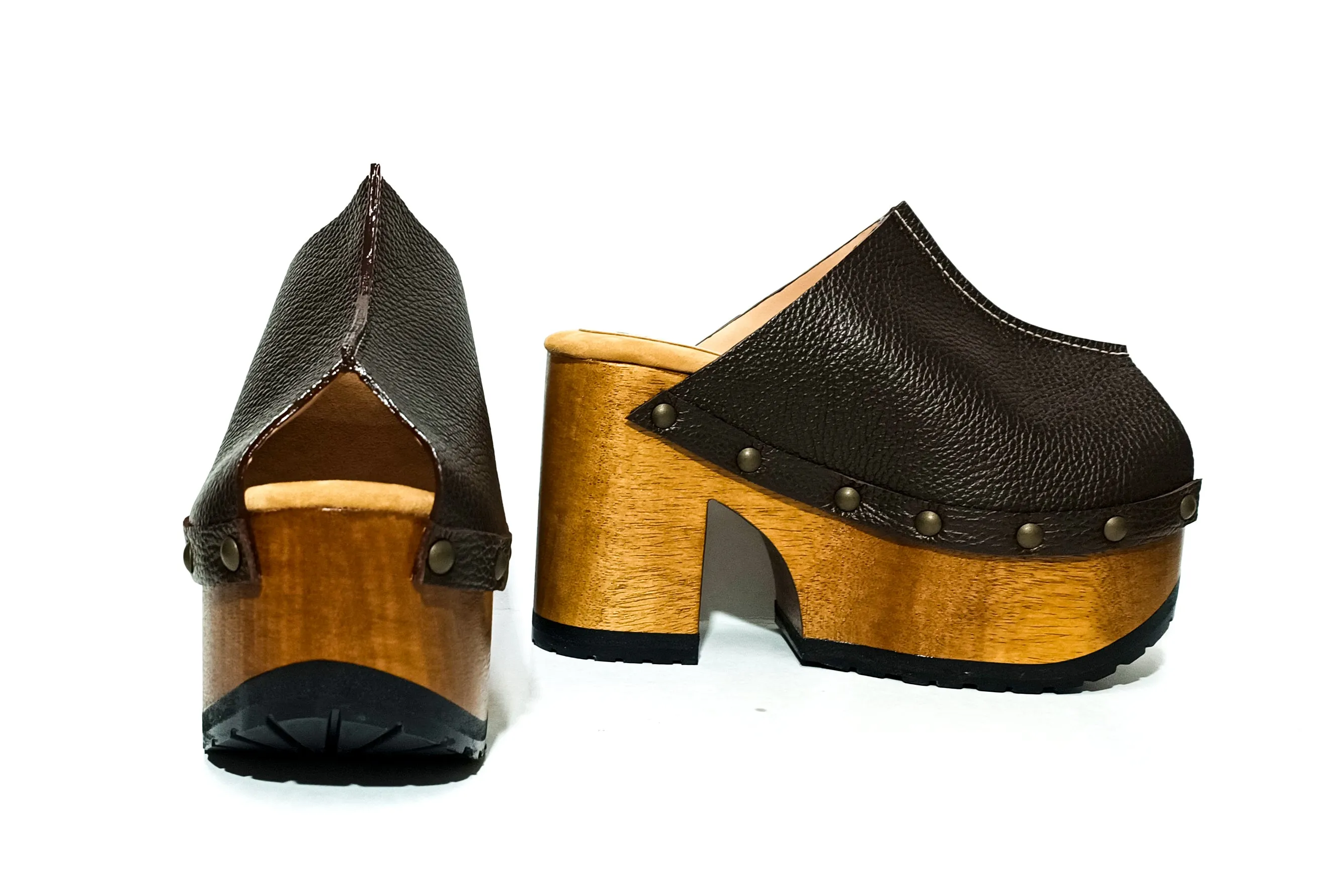 Old School Brown Clogs
