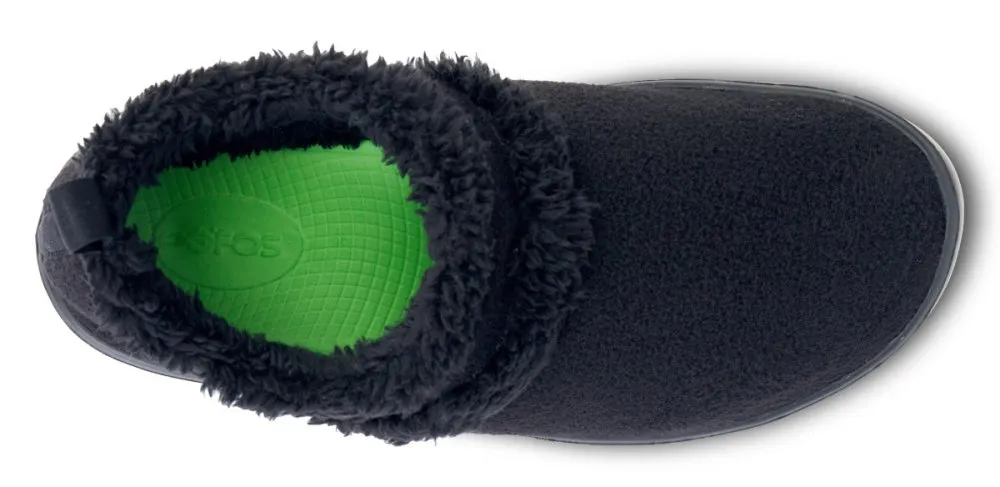 OOFOS Women's OOcoozie Low - Black Sherpa