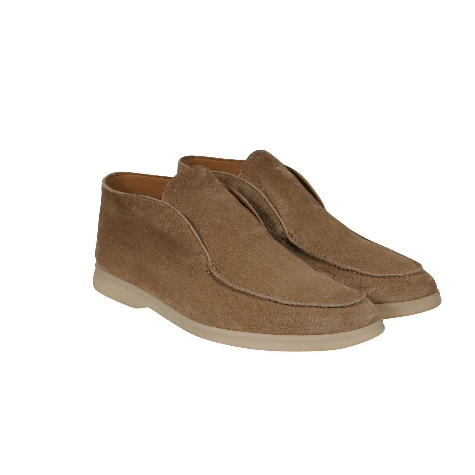 Open Walk US 9.5 EU 42.5 Slip On Chukka Brown Suede Loafers