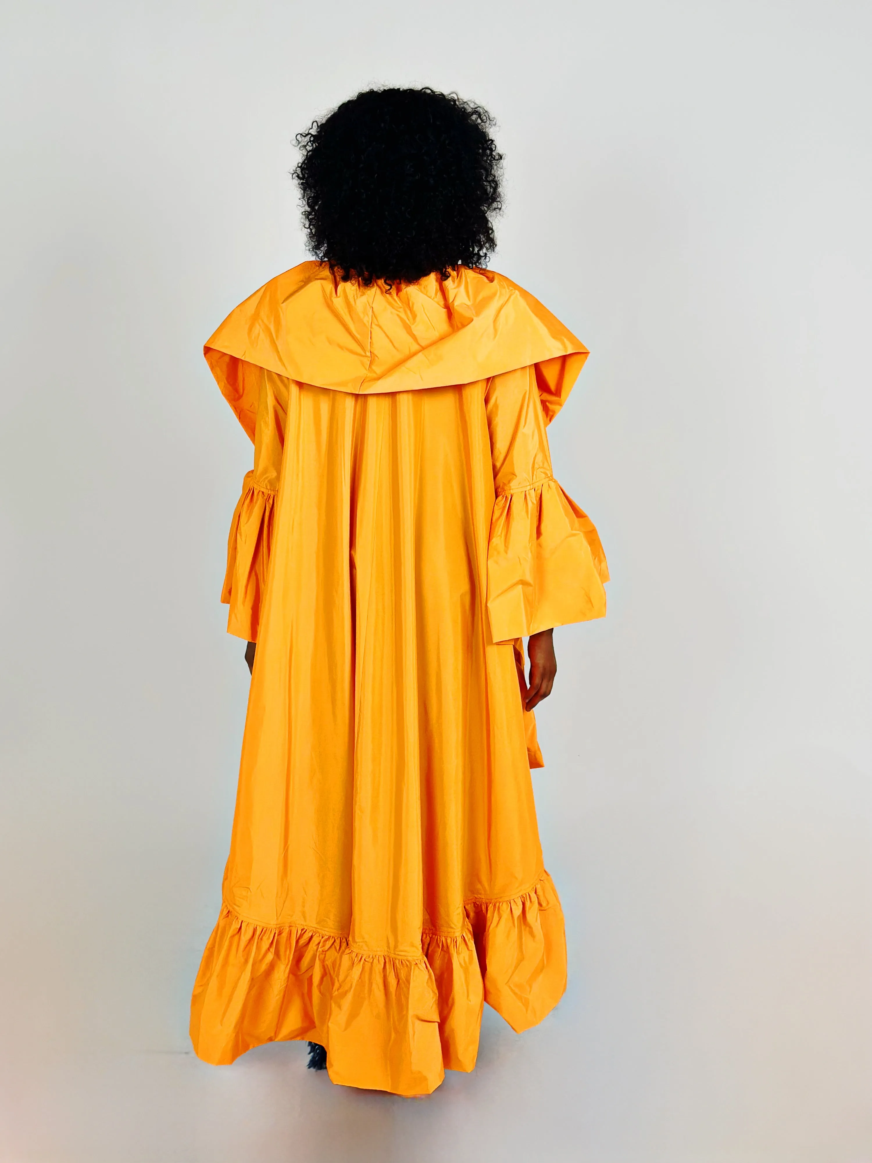 Orange Flutter Sleeve Coat