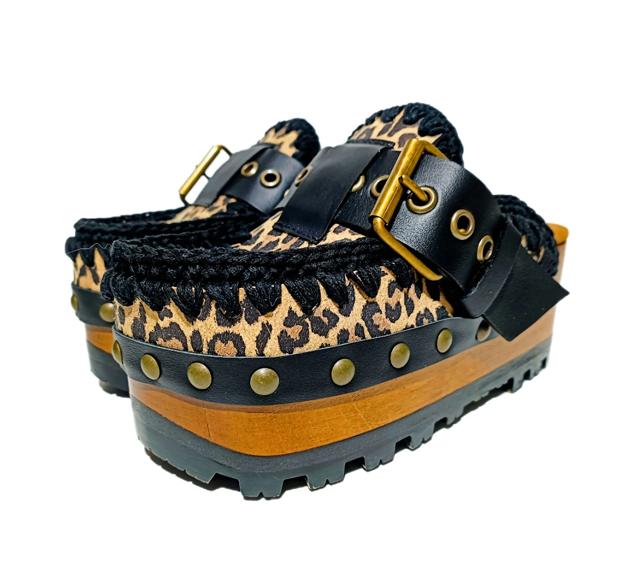 Oxford Leopard Clogs