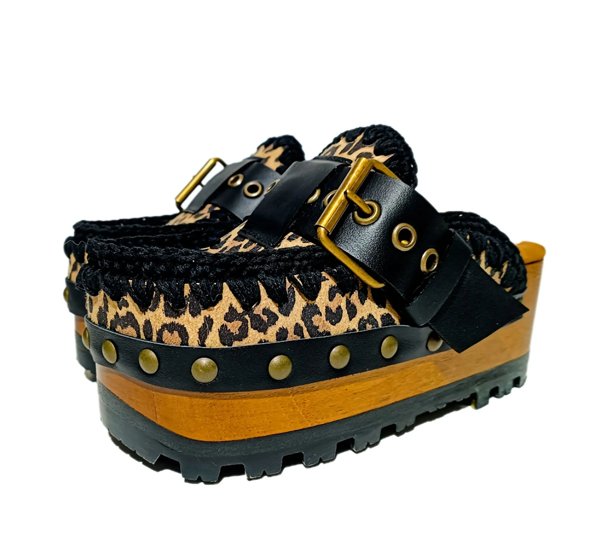 Oxford Leopard Clogs