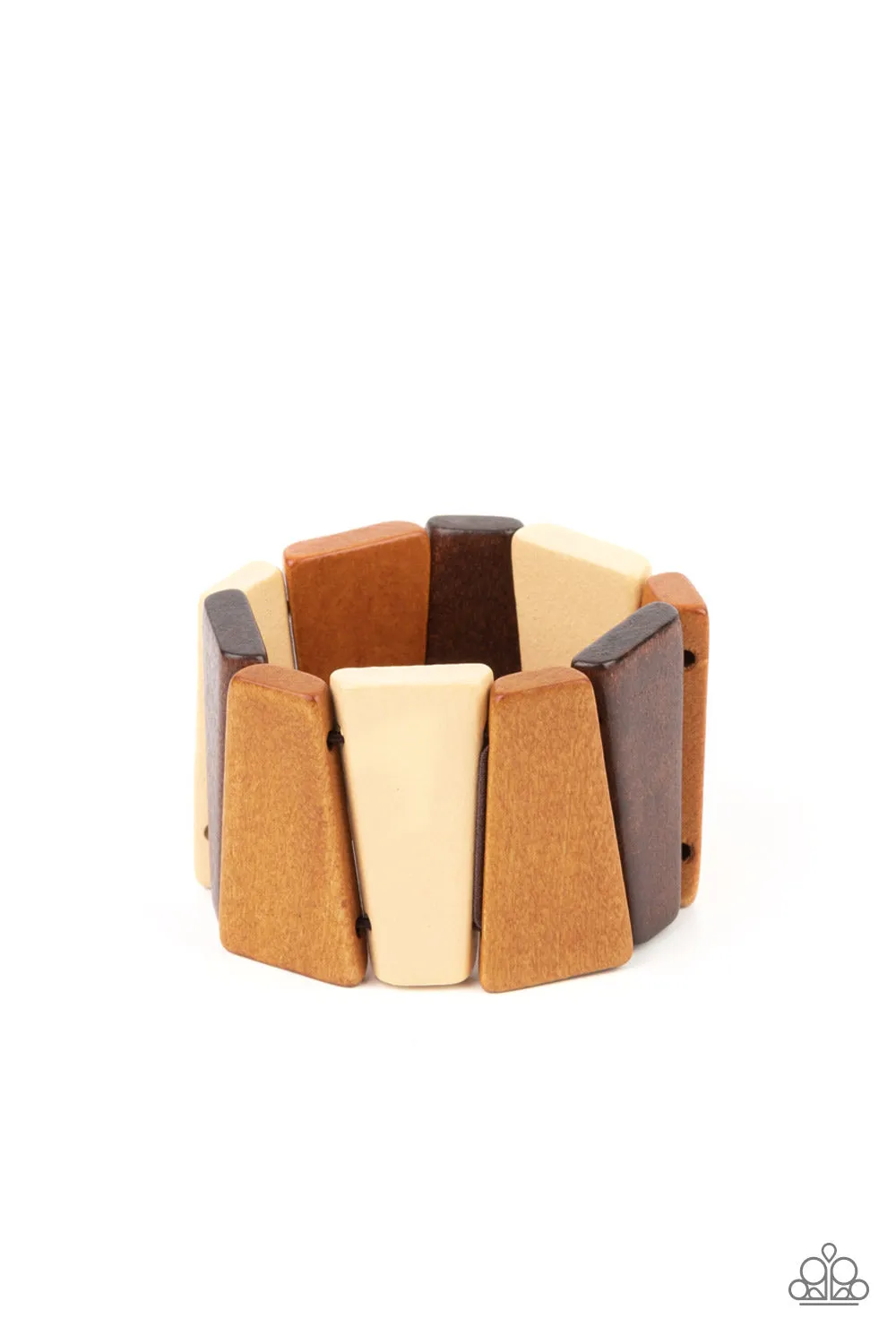 Paparazzi - Barbados Backdrop - Multi Wood Bracelet