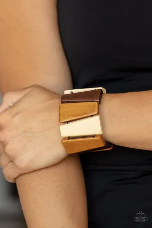 Paparazzi - Barbados Backdrop - Multi Wood Bracelet