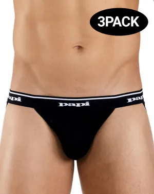 Papi 705910-001 3-Pack - Jockstrap Black (3 Units)
