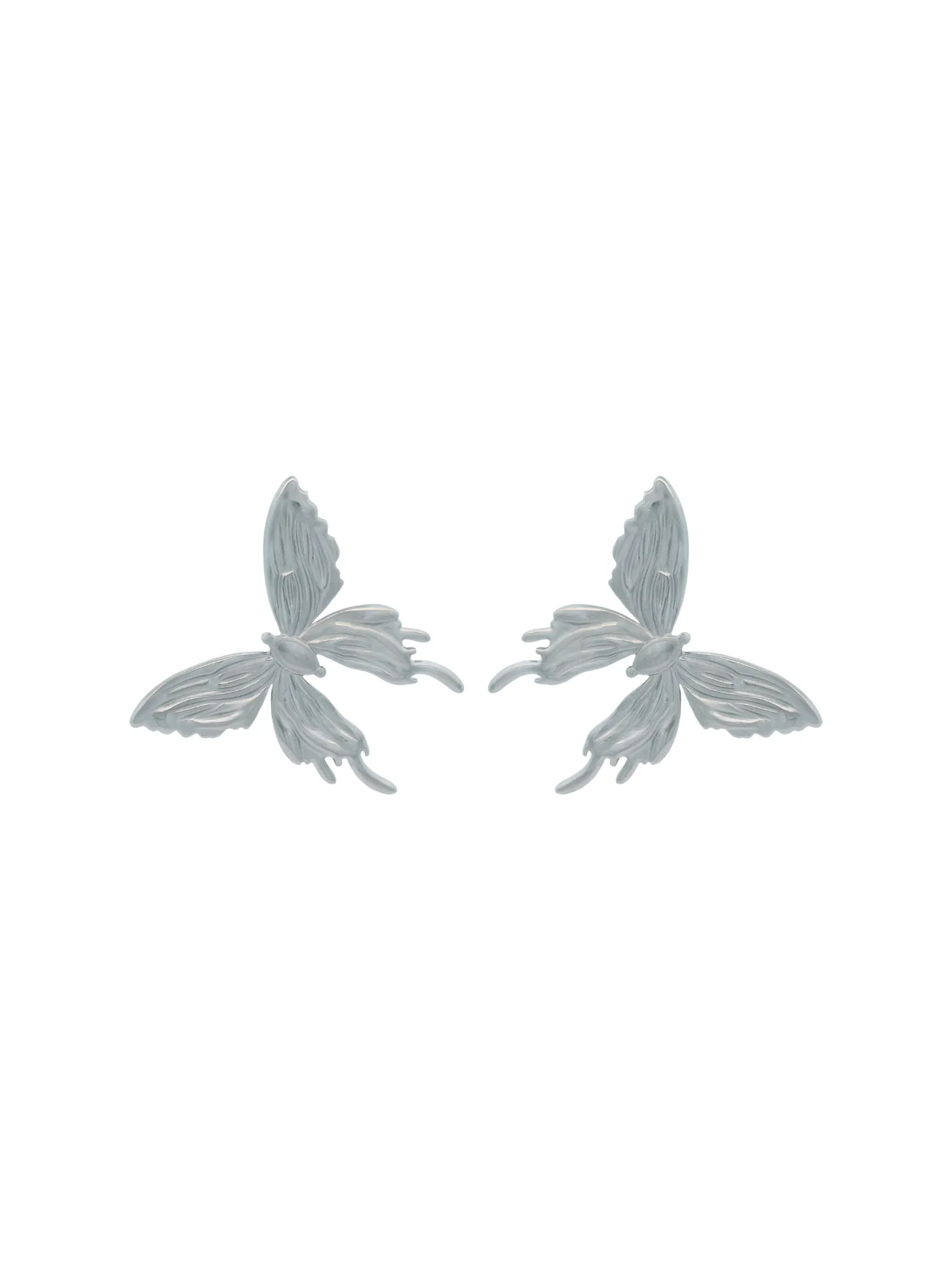 Par Arete Mariposa Plateado